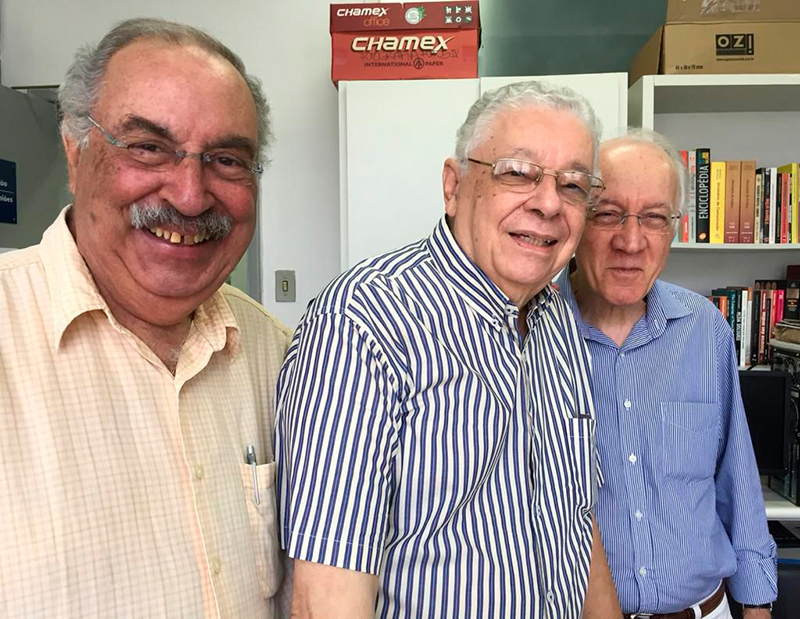 professores Miguel Pereira, Fernando Ferreira e Cesar Romero Jacob